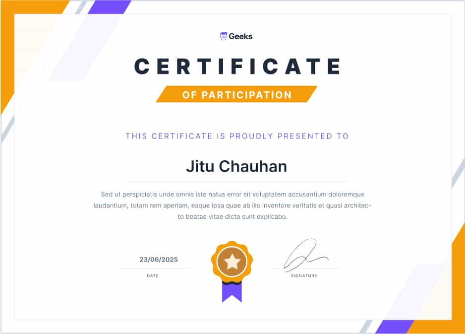 certificate